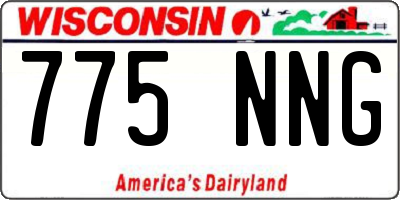 WI license plate 775NNG