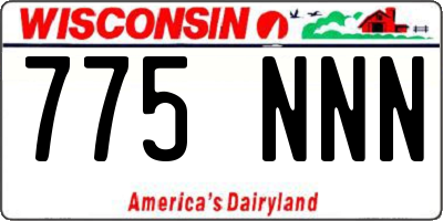 WI license plate 775NNN