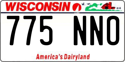 WI license plate 775NNO