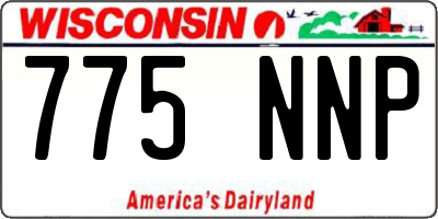 WI license plate 775NNP