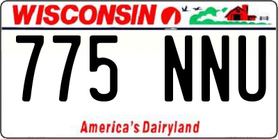 WI license plate 775NNU