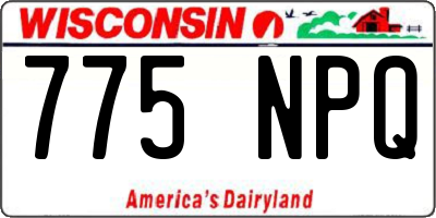 WI license plate 775NPQ