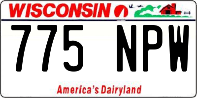 WI license plate 775NPW