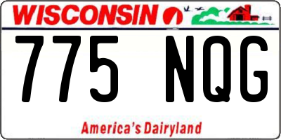 WI license plate 775NQG