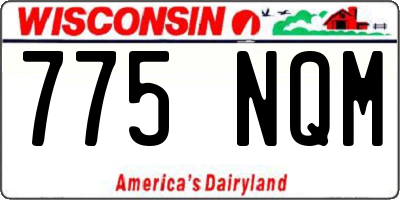 WI license plate 775NQM
