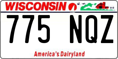 WI license plate 775NQZ