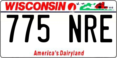 WI license plate 775NRE