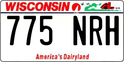 WI license plate 775NRH