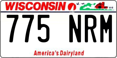 WI license plate 775NRM