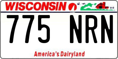 WI license plate 775NRN