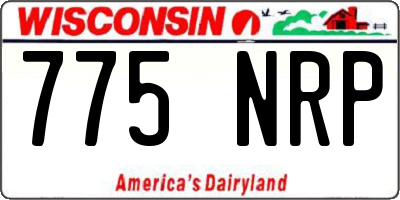 WI license plate 775NRP