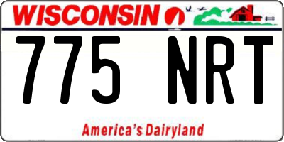 WI license plate 775NRT