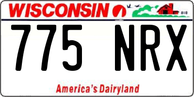 WI license plate 775NRX