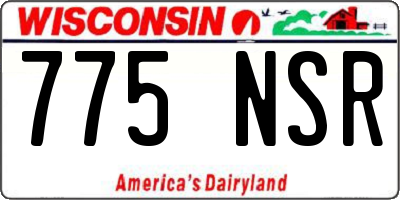 WI license plate 775NSR