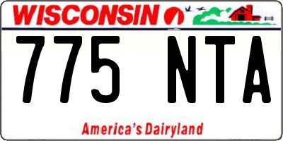 WI license plate 775NTA