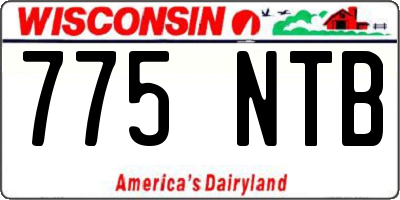 WI license plate 775NTB