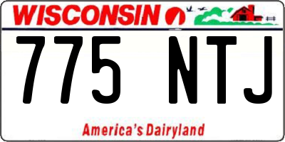 WI license plate 775NTJ