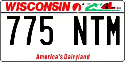 WI license plate 775NTM