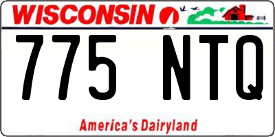 WI license plate 775NTQ