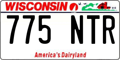 WI license plate 775NTR