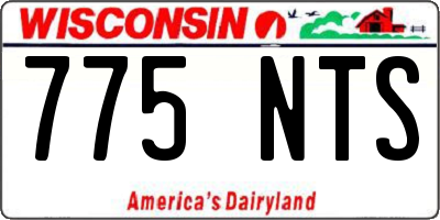 WI license plate 775NTS