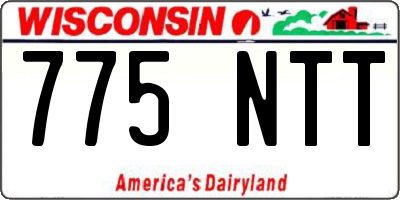 WI license plate 775NTT