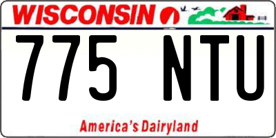 WI license plate 775NTU