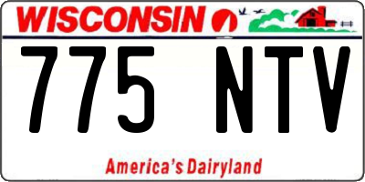 WI license plate 775NTV