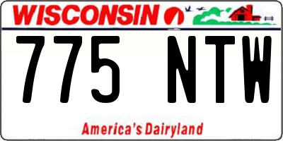 WI license plate 775NTW