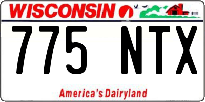 WI license plate 775NTX