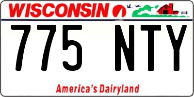WI license plate 775NTY