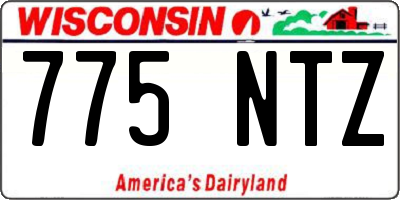 WI license plate 775NTZ