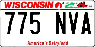 WI license plate 775NVA