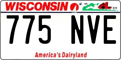 WI license plate 775NVE