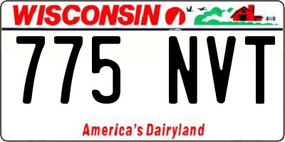 WI license plate 775NVT