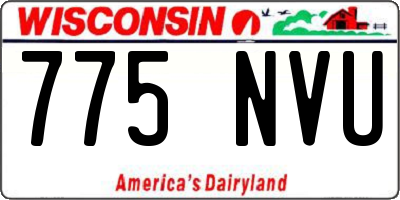 WI license plate 775NVU