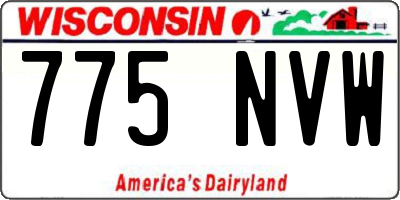 WI license plate 775NVW
