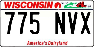 WI license plate 775NVX