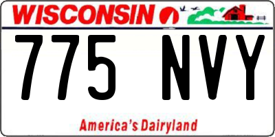 WI license plate 775NVY