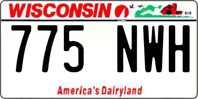 WI license plate 775NWH