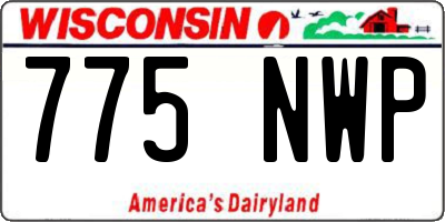 WI license plate 775NWP