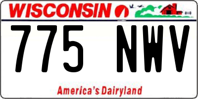 WI license plate 775NWV