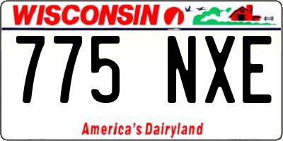WI license plate 775NXE