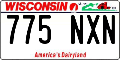 WI license plate 775NXN