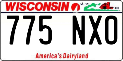 WI license plate 775NXO