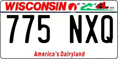 WI license plate 775NXQ