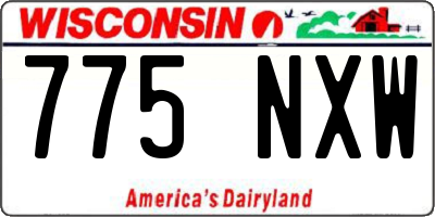 WI license plate 775NXW