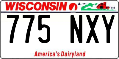WI license plate 775NXY