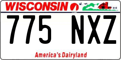 WI license plate 775NXZ