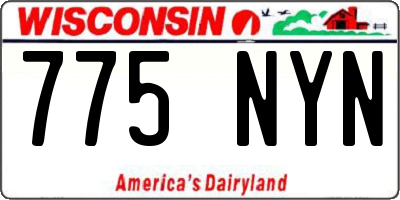 WI license plate 775NYN